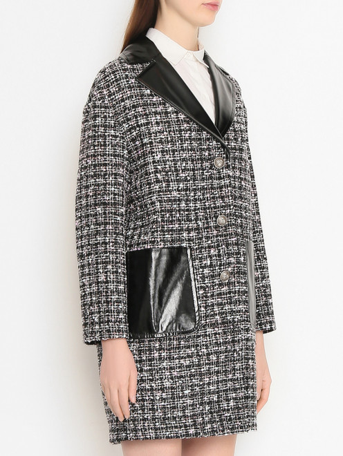 Пальто с узором и контрастными лацканами Max&Co - МодельВерхНиз