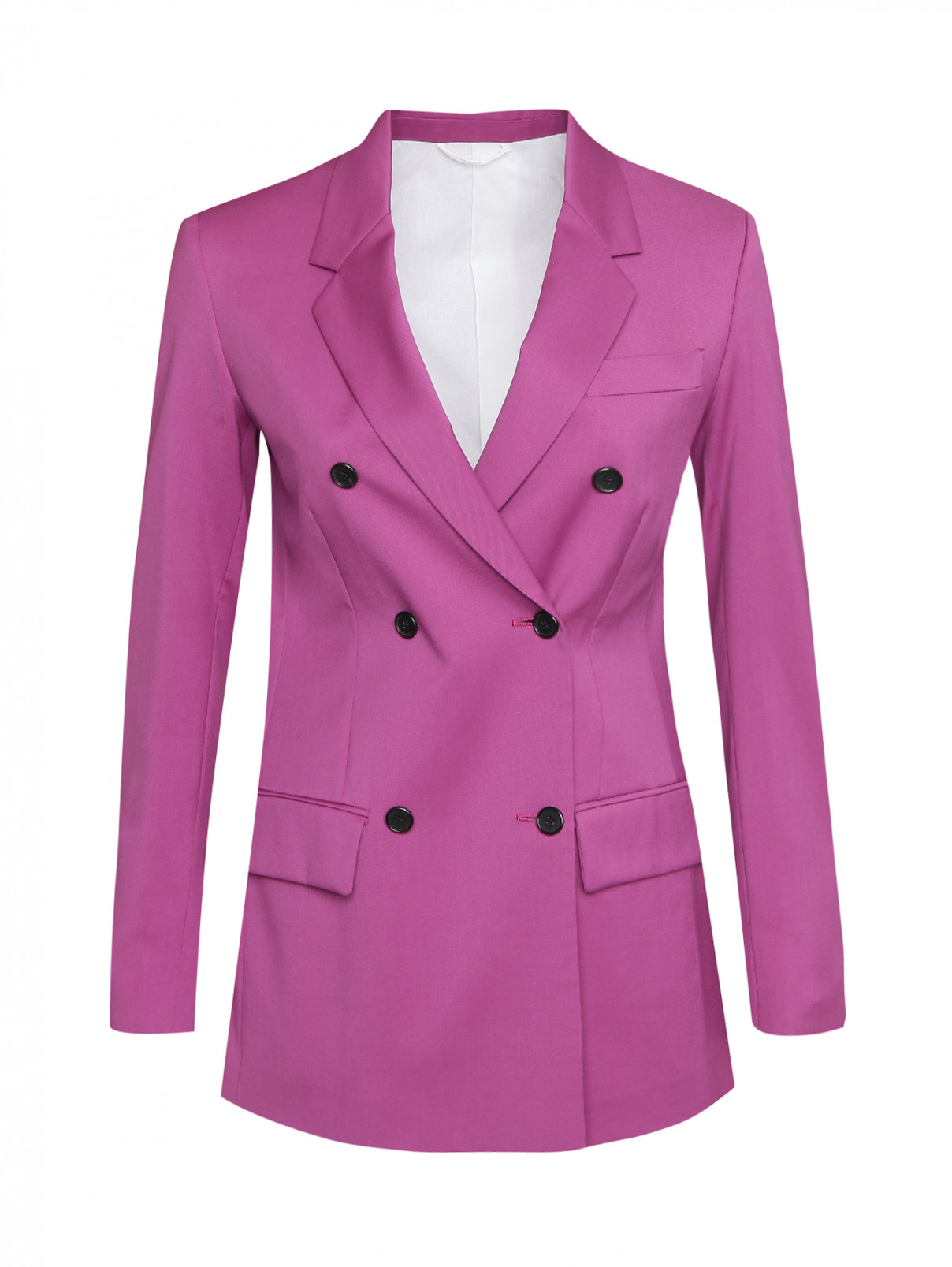Жакет прямого кроя из шерсти Calvin Klein 205W39NYC  –  Общий вид  – Цвет:  Розовый