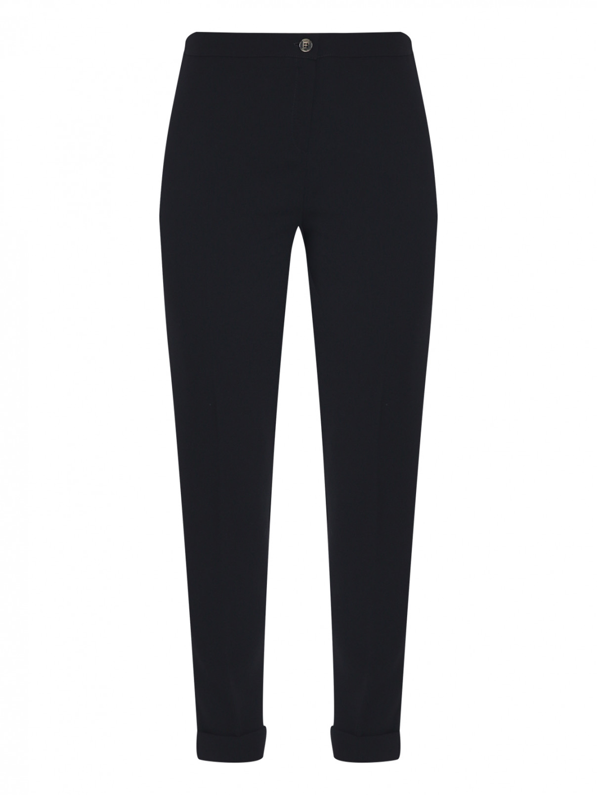 Укороченные брюки на резинке Marina Rinaldi  –  Общий вид  – Цвет:  Черный