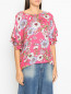 Блуза из вискозы с цветочным узором S.Oliver  –  МодельВерхНиз
