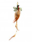 Серьга декорированная перьями и бисером Евгения Линович  –  Общий вид