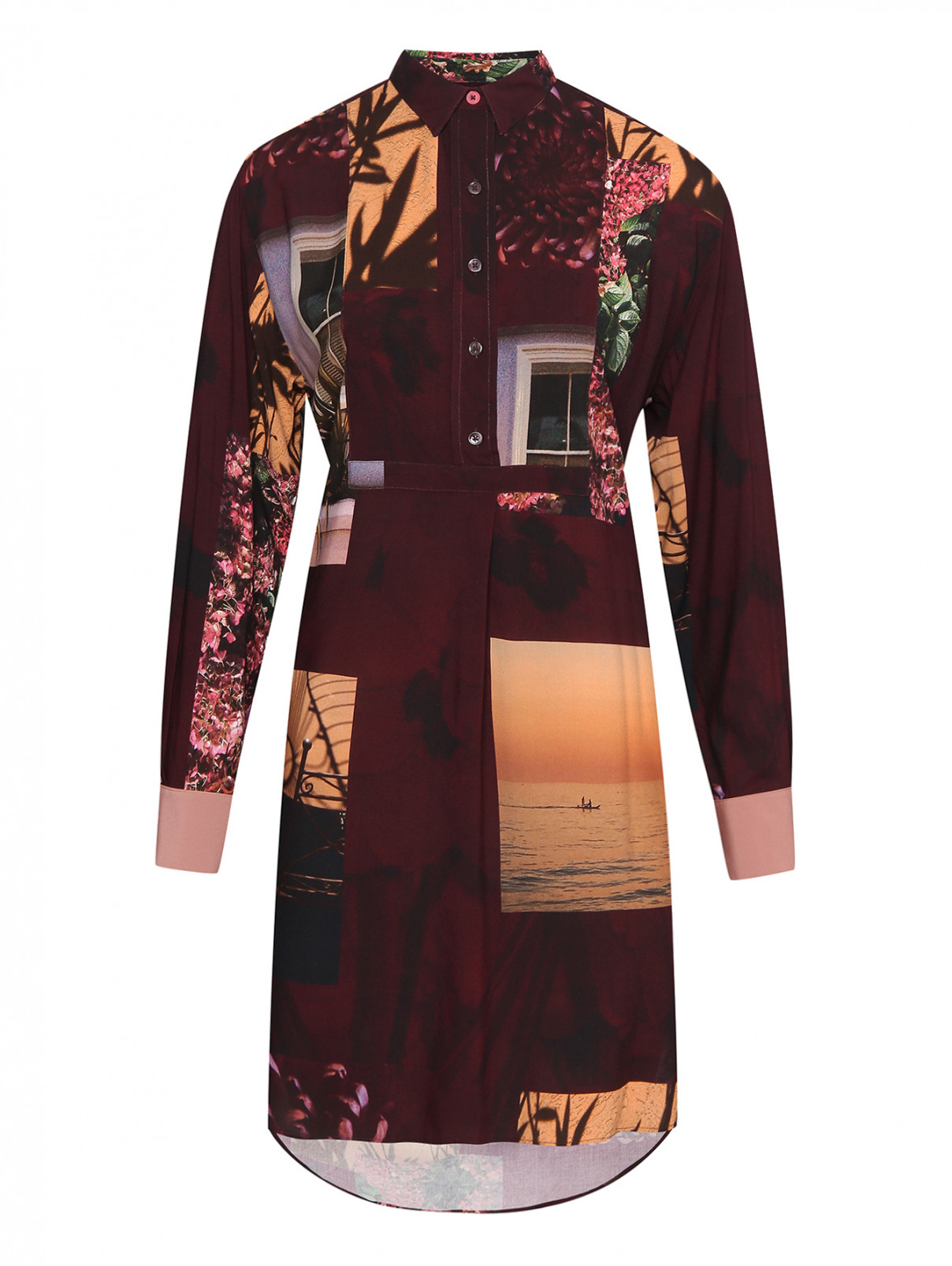 Прямое платье из вискозы Paul Smith  –  Общий вид  – Цвет:  Мультиколор