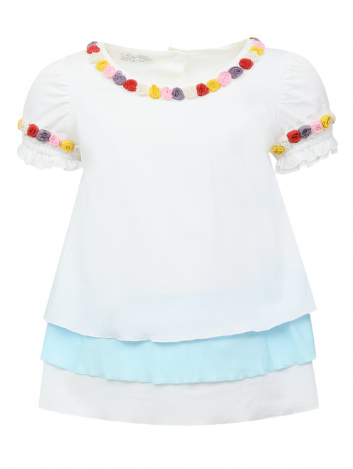 Блуза из хлопка с цветочным декором I Pinco Pallino - Общий вид