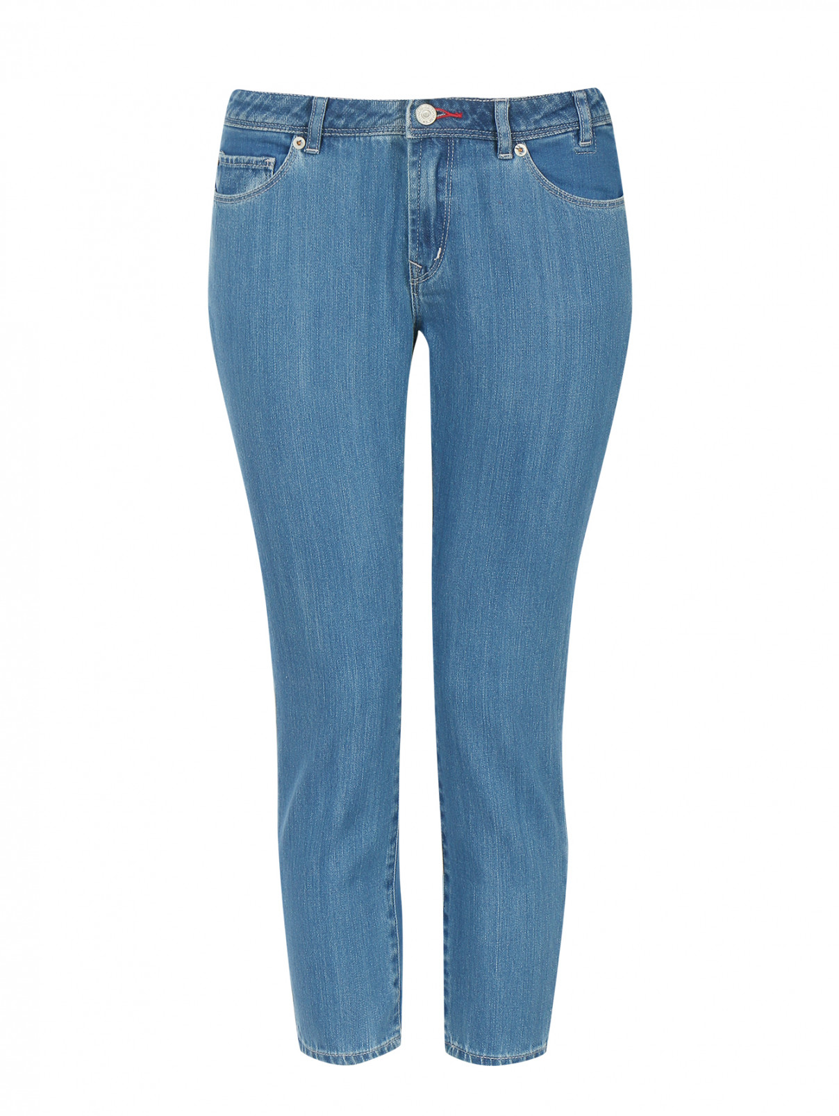 Укороченные джинсы из светлого денима Paul Smith  –  Общий вид  – Цвет:  Синий