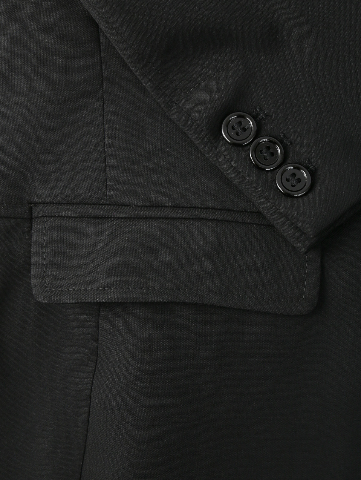 Жакет из шерсти классический Aletta Couture  –  Деталь  – Цвет:  Черный