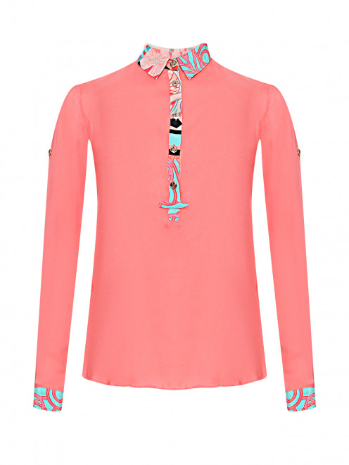 Блуза свободного кроя с узором Versace Jeans - Общий вид