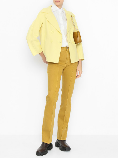 Рубашка из хлопка однотонная  Weekend Max Mara - МодельОбщийВид