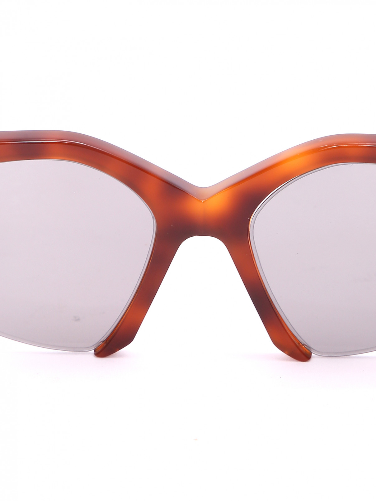 Очки солнцезащитные в оправе из пластика с узором Max Mara  –  Деталь1  – Цвет:  Коричневый