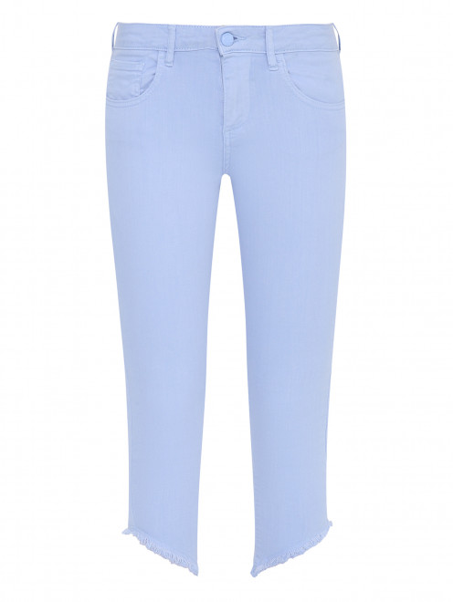 Укороченные джинсы с бахромой - Общий вид