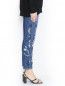 Укороченные джинсы с вышивкой Ermanno Scervino  –  МодельВерхНиз2