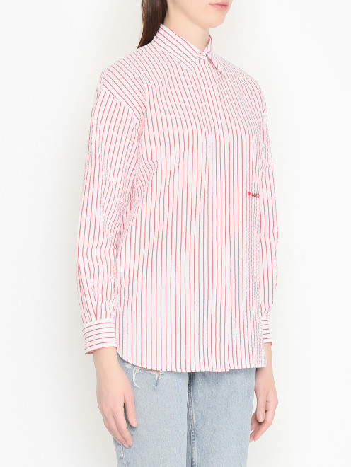 Блуза из хлопка с узором полоска Pinko - МодельВерхНиз