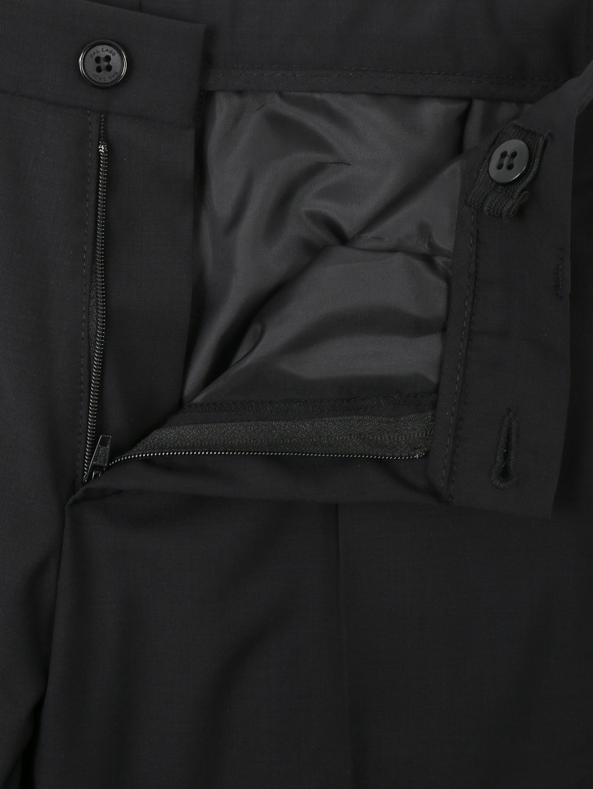 Классические брюки из шерсти Dal Lago  –  Деталь1  – Цвет:  Черный