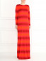 Трикотажное платье-макси с узором "полоска" Chapurin  –  Модель Верх-Низ