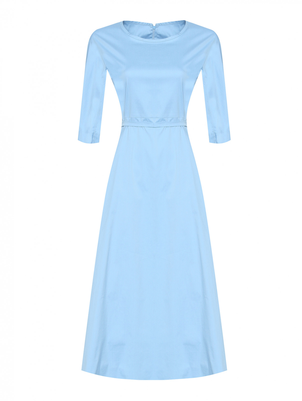 Однотонное платье с карманами Max Mara  –  Общий вид  – Цвет:  Синий