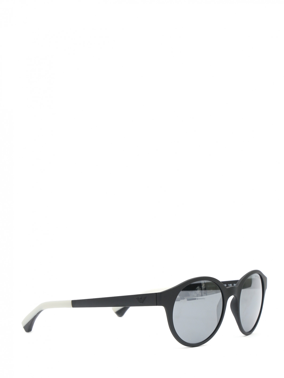 Солнцезащитные очки в пластиковой оправе Emporio Armani  –  Обтравка1  – Цвет:  Черный