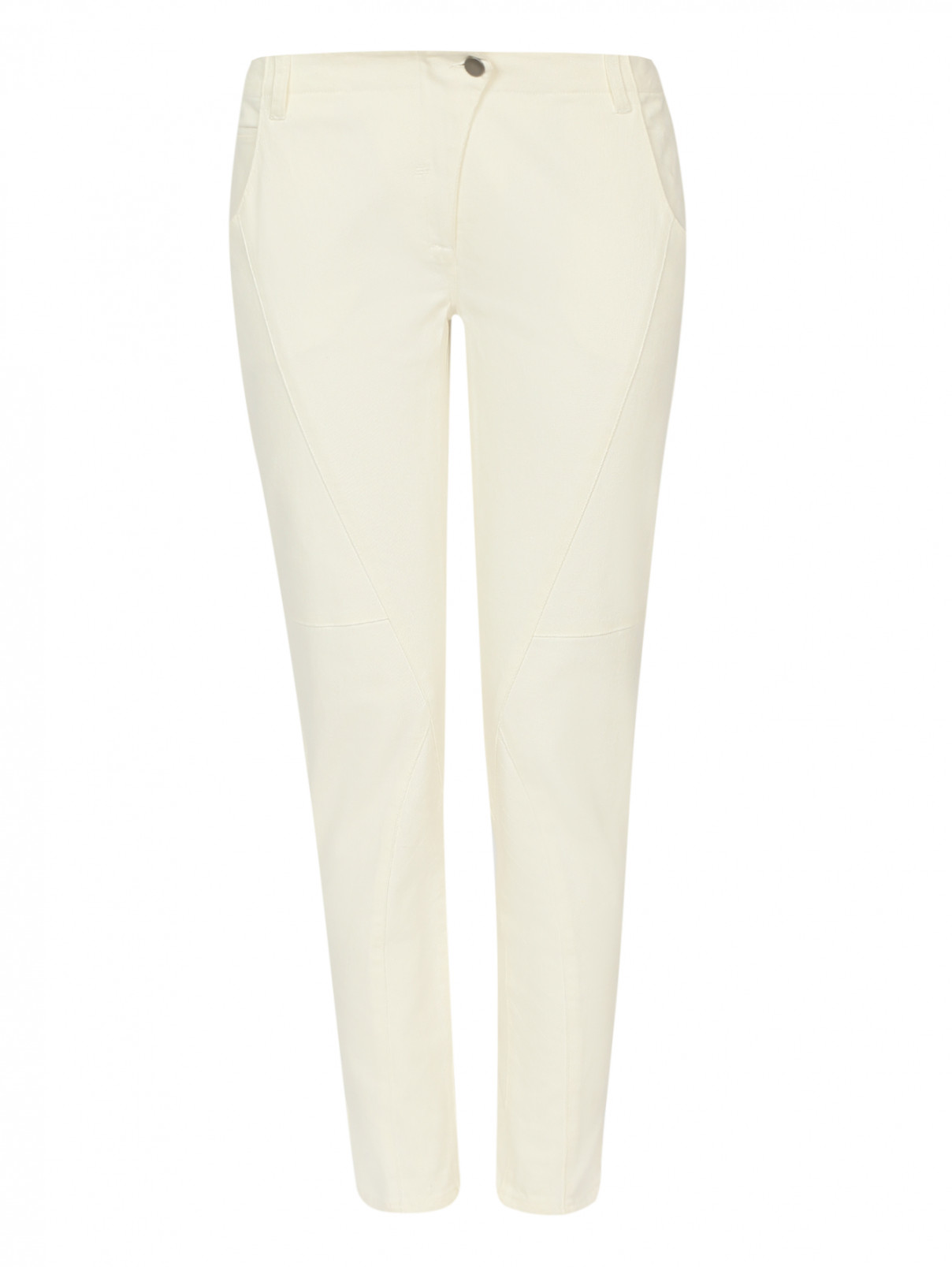 Укороченные джинсы зауженного кроя Yigal Azrouel  –  Общий вид  – Цвет:  Белый