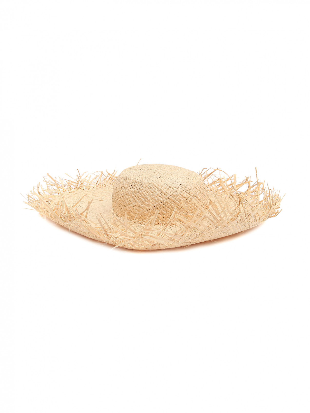 Соломенная шляпа с необработанным краем Il Gufo  –  Общий вид  – Цвет:  Желтый