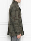 Пальто двубортное из шерсти и льна с узором Etro  –  МодельВерхНиз2