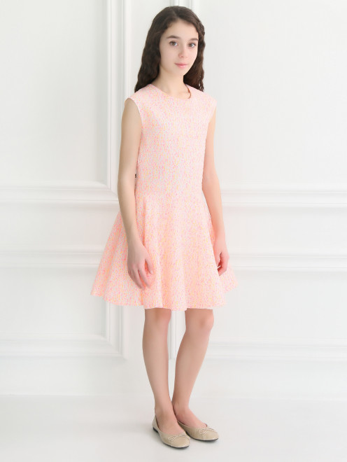 Платье с ярким фактурным узором Dior - Модель Общий вид