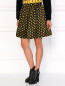 Шелковая юбка-мини с узором Moschino  –  Модель Верх-Низ
