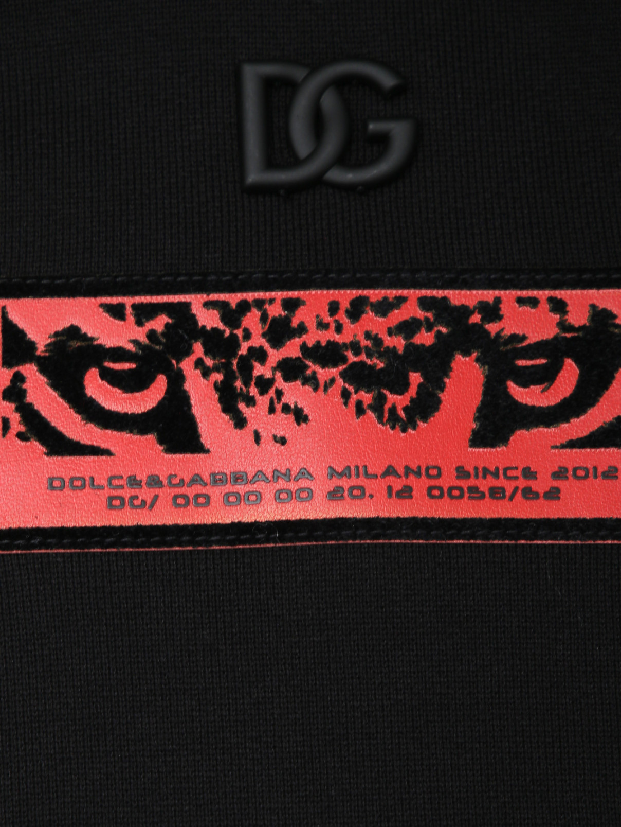 Толстовка с карманом-кенгуру Dolce & Gabbana  –  Деталь1  – Цвет:  Черный