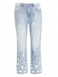 Укороченные джинсы с декоративной аппликацией Michael by Michael Kors  –  Общий вид