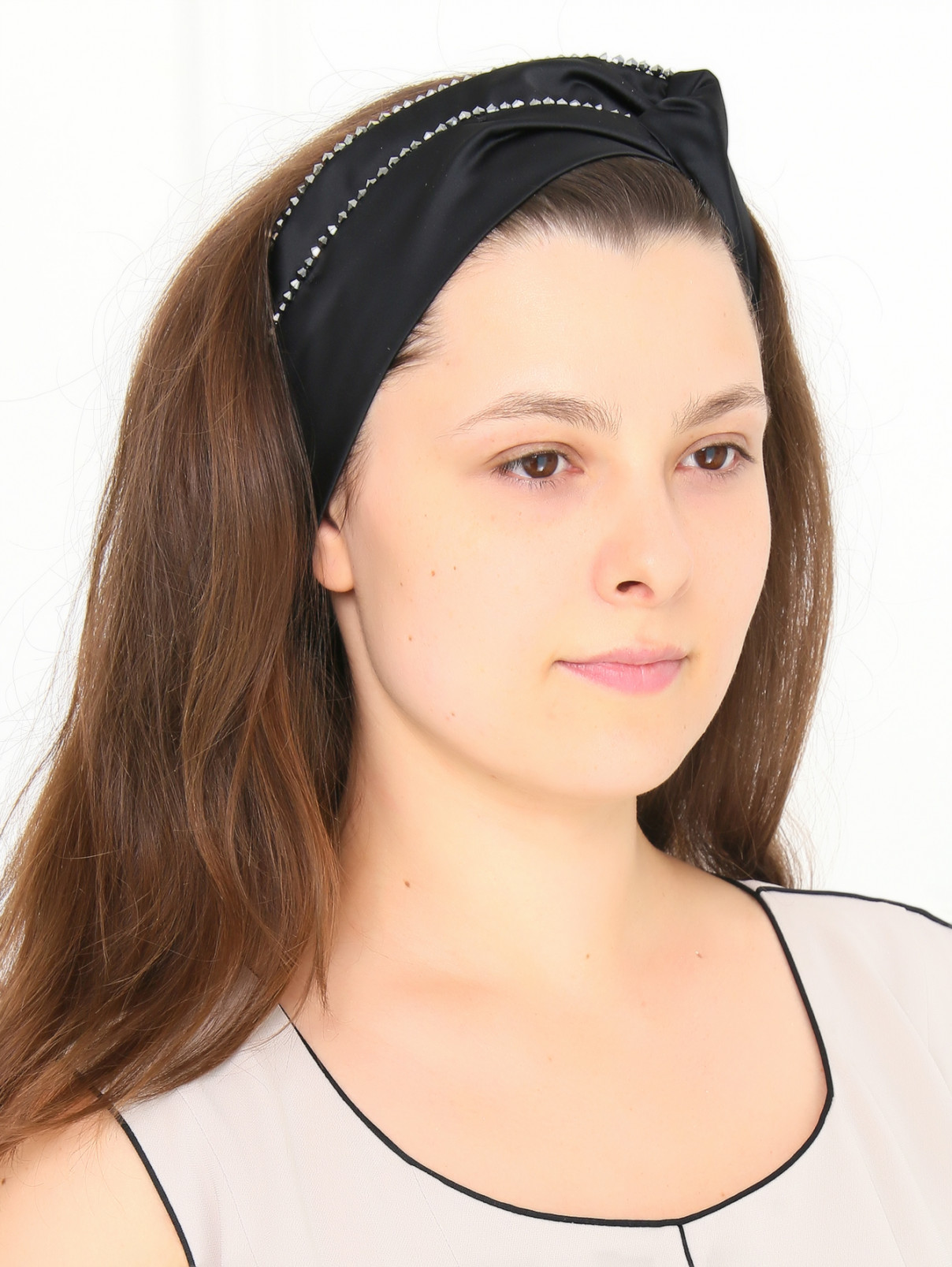 Повязка на голову с декором Marina Rinaldi  –  Модель Общий вид  – Цвет:  Синий