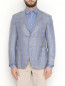 Пиджак из шерсти шелка и льна с карманами Canali  –  МодельОбщийВид1
