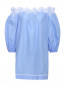 Платье-мини из хлопка свободного кроя с декоративной вышивкой Ermanno Scervino  –  Общий вид