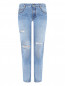 Укороченные джинсы с потертостями Ermanno Scervino  –  Общий вид