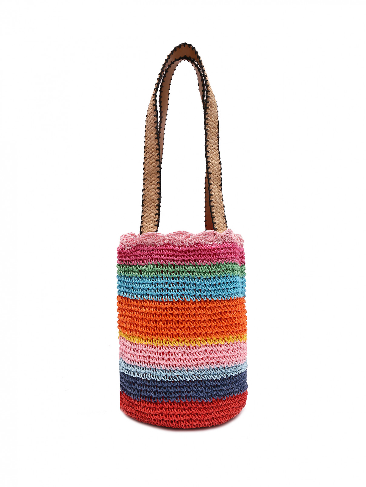 Плетеная сумка с узором Max&Co  –  Обтравка2  – Цвет:  Мультиколор