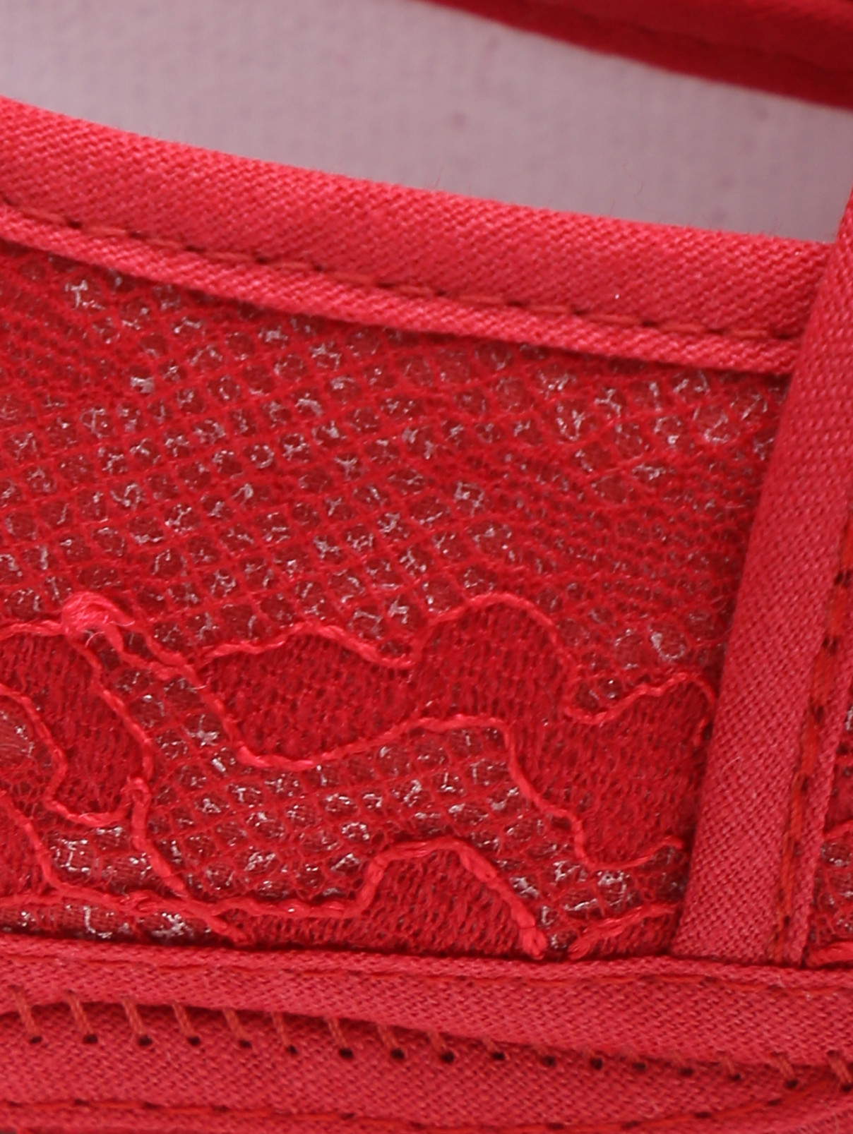 Пинетки текстильные с блестками Aletta  –  Деталь1  – Цвет:  Красный