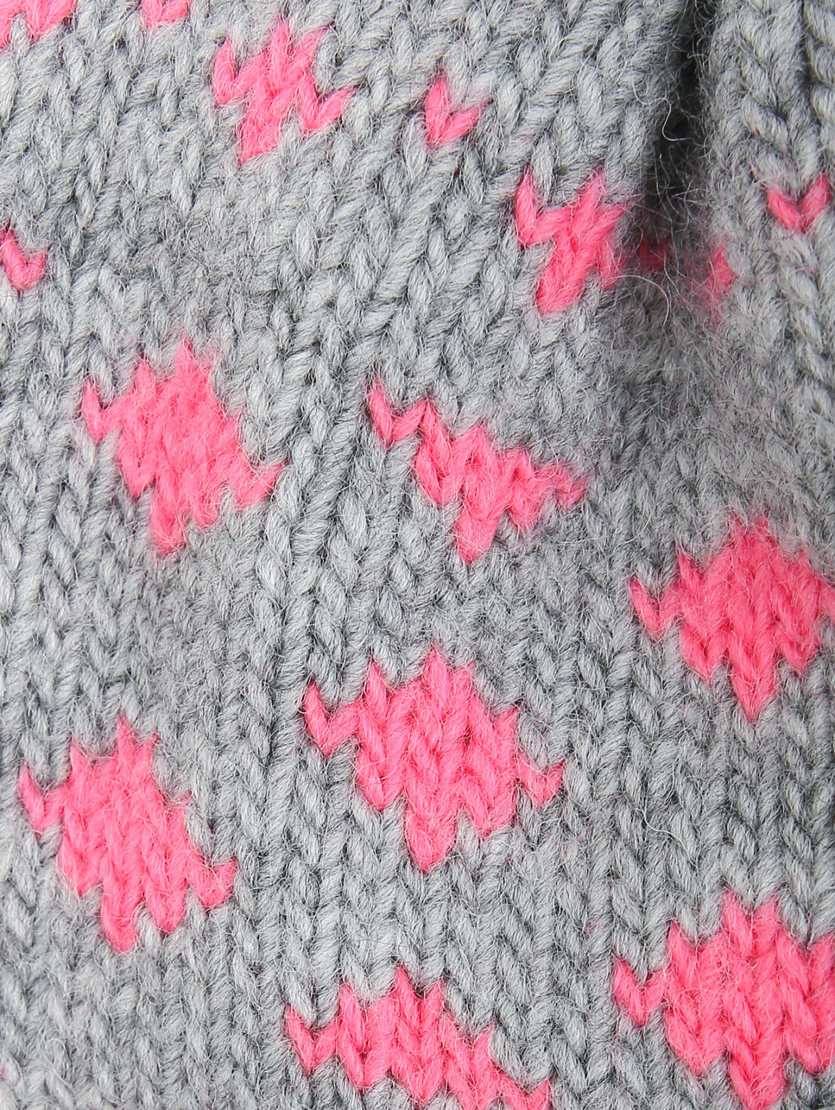 Шапка из смешанной шерсти с узором и помпоном Maximo  –  Деталь1  – Цвет:  Серый