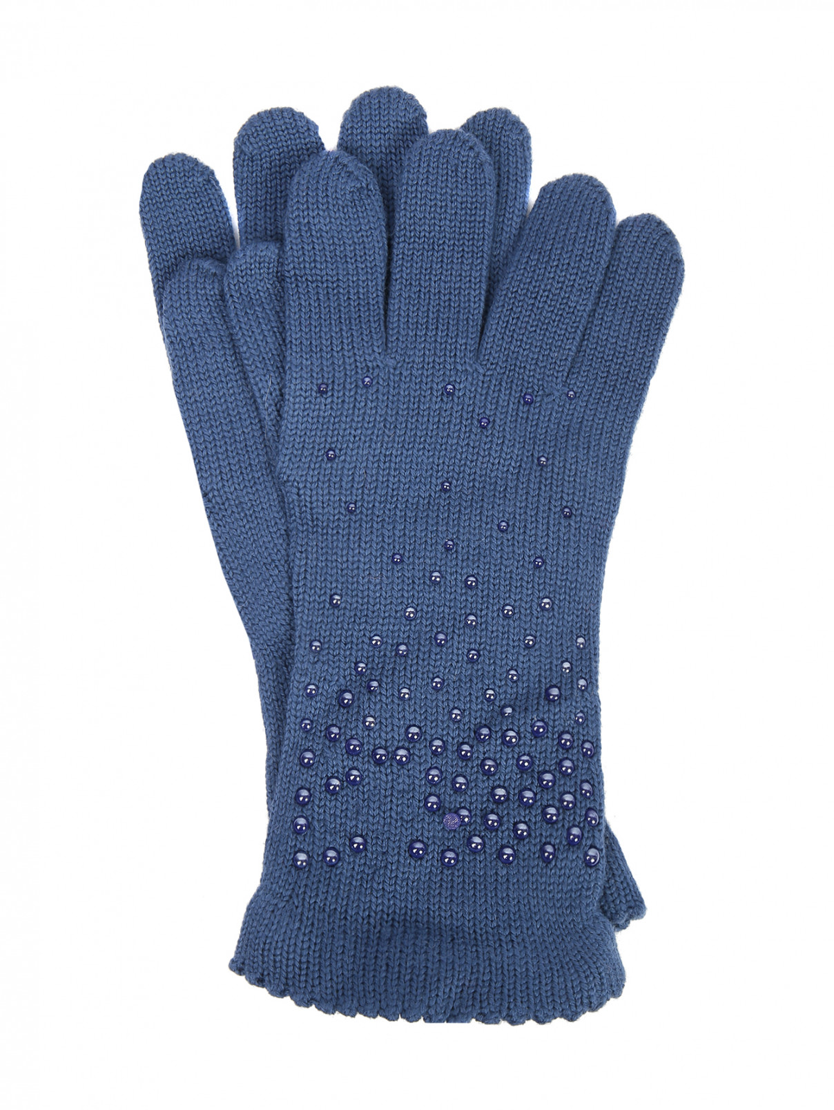 Перчатки из шерсти с узором IL Trenino  –  Общий вид  – Цвет:  Синий