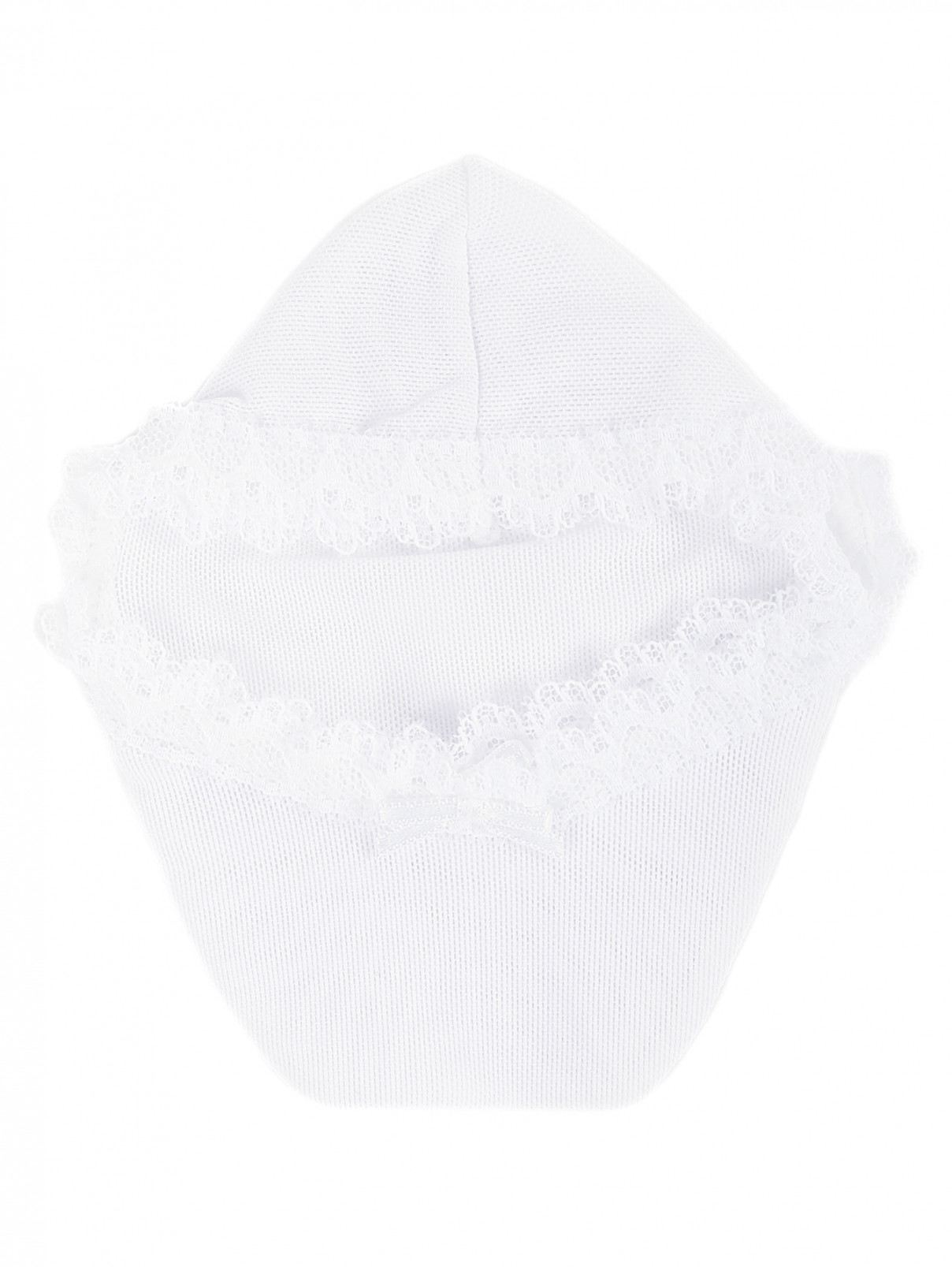 Носки кружевные декорированные бантами La Perla  –  Общий вид  – Цвет:  Белый
