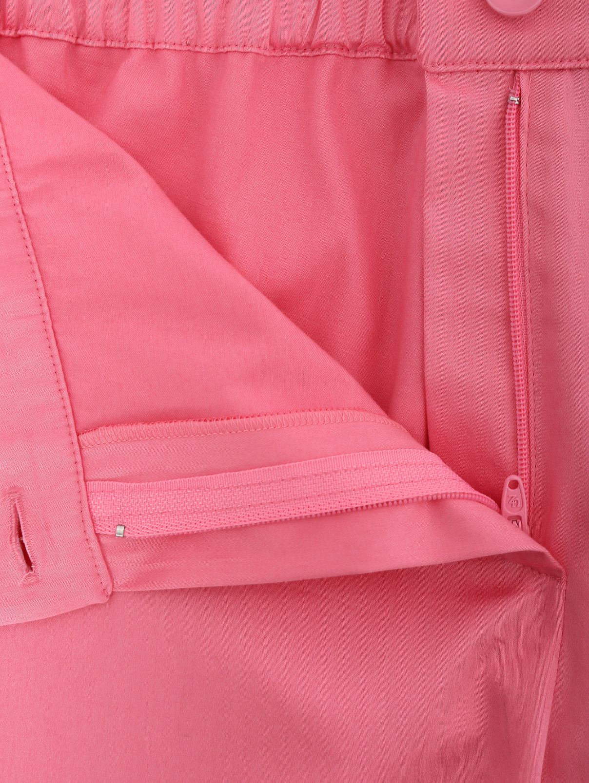 Брюки из хлопка Marina Rinaldi  –  Деталь1  – Цвет:  Розовый