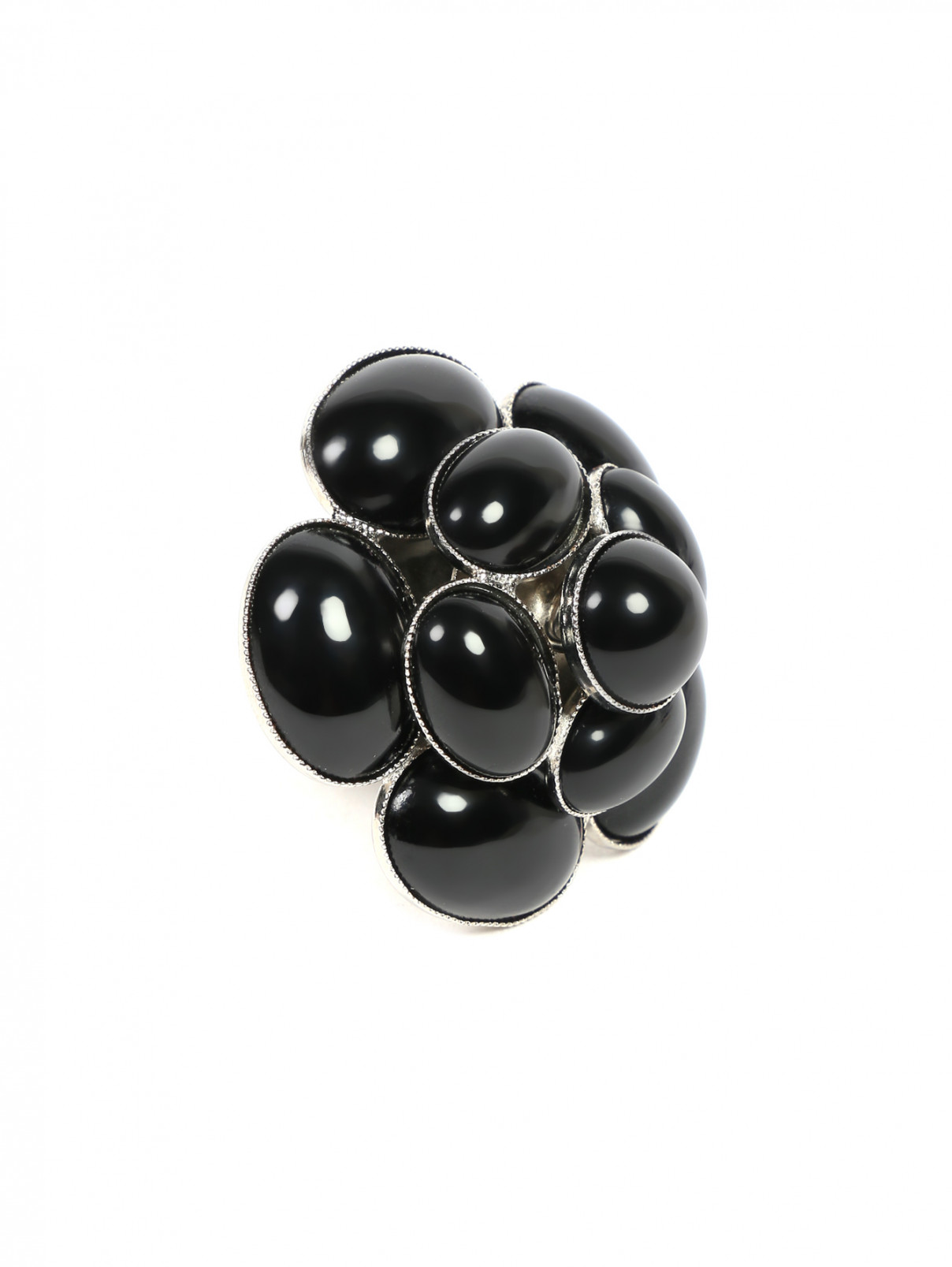 Кольцо в виде цветка Philippe Ferrandis  –  Общий вид  – Цвет:  Черный