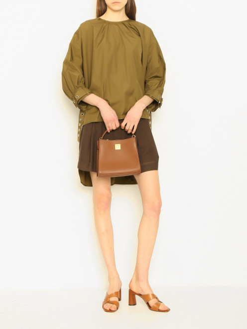 Блуза из хлопка с асимметричным низом Max Mara - МодельОбщийВид