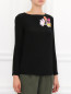 Блуза из шелка с аппликацией Moschino Cheap&Chic  –  Модель Верх-Низ