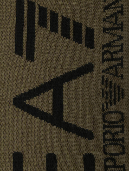 Шарф мелкой вязки с логотипом  - Общий вид