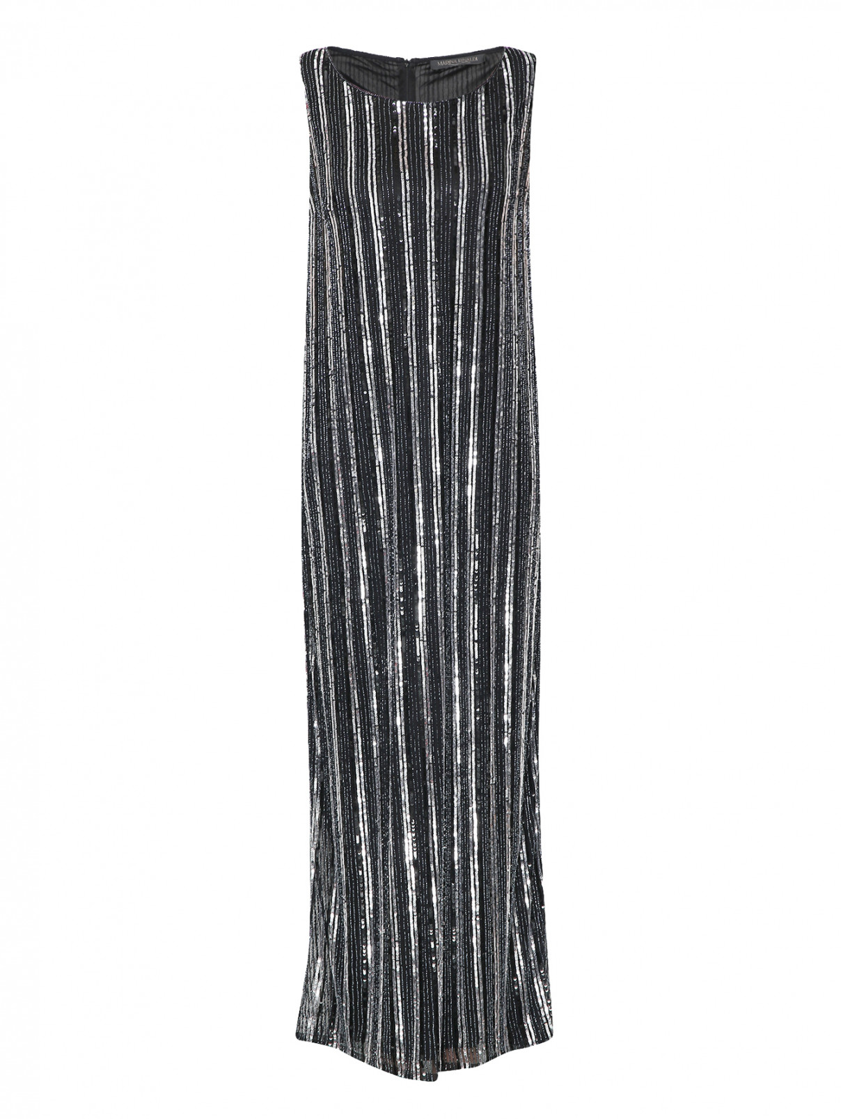 Платье-макси декорированное пайетками Marina Rinaldi  –  Общий вид  – Цвет:  Мультиколор