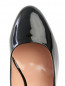 Туфли из лаковой кожи на устойчивом каблуке с декором Moschino Boutique  –  Обтравка3