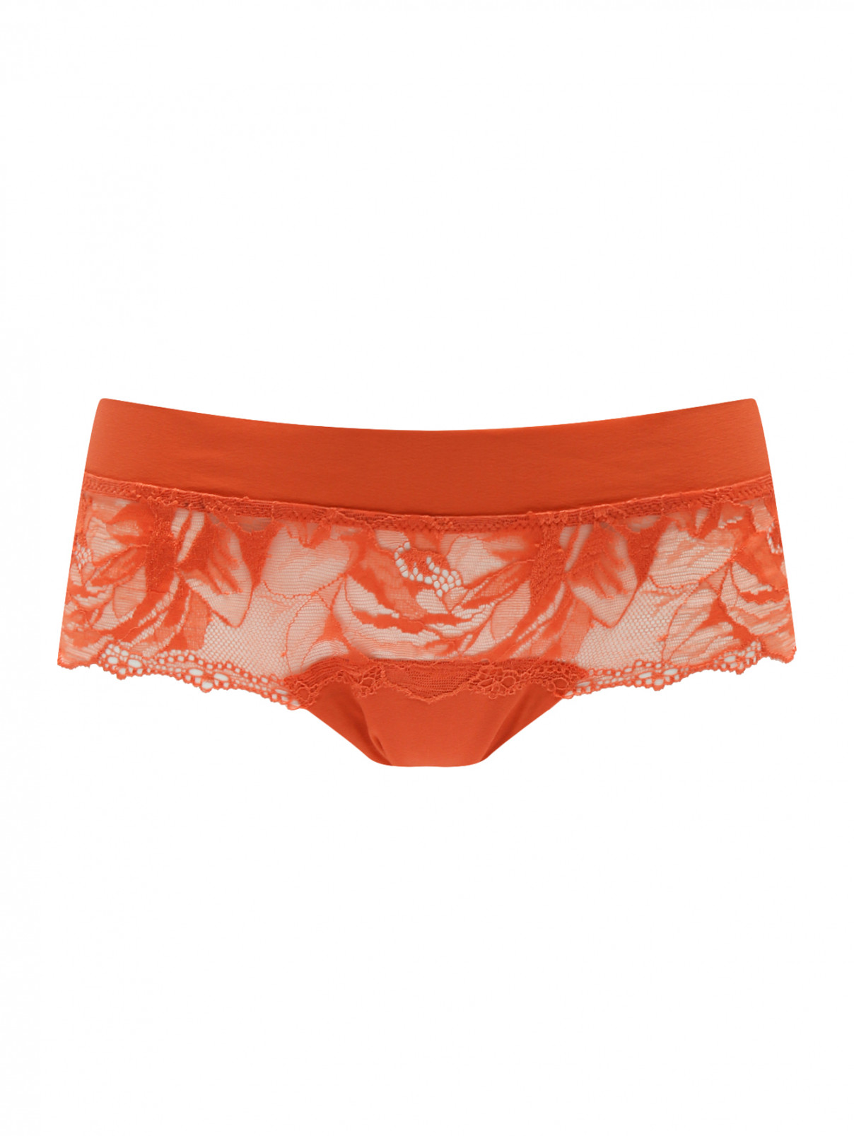 Трусы-шорты с декоративной завязкой La Perla  –  Общий вид  – Цвет:  Оранжевый