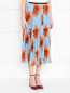 Плиссированная юбка с цветочным узором Paul Smith  –  МодельВерхНиз