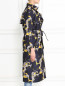 Длинный объемный плащ с цветочным узором Tara Jarmon  –  Модель Верх-Низ2