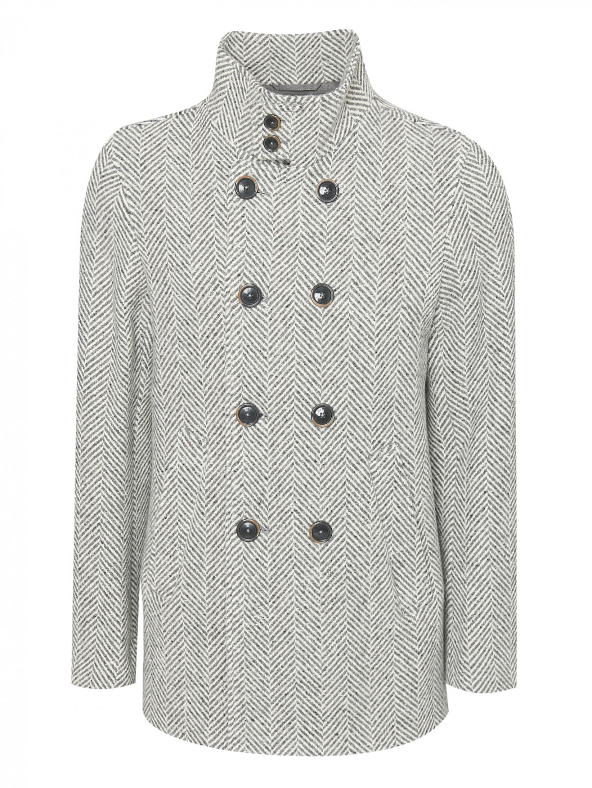 Пальто из шерсти с узором Herno  –  Общий вид  – Цвет:  Узор