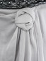 Шелковая мини-юбка с декорированным кожаным поясом Philosophy di Alberta Ferretti  –  Деталь