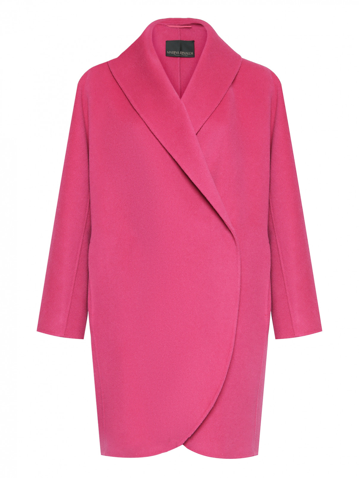 Пальто с круглым воротом Marina Rinaldi  –  Общий вид  – Цвет:  Фиолетовый