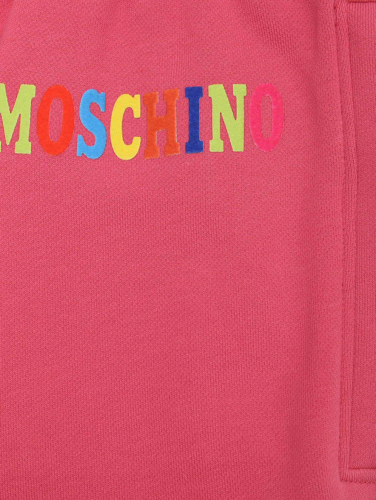 Трикотажные брюки с принтом Moschino  –  Деталь  – Цвет:  Розовый