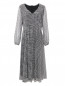 Платье из шелка в клетку с юбкой-клеш Marina Rinaldi  –  Общий вид